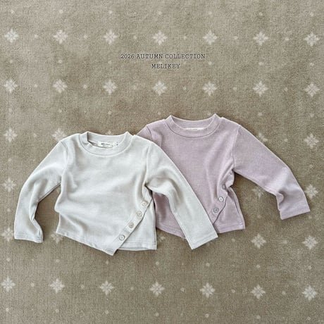 melikey/20. oblique button T-shirt JS-JM