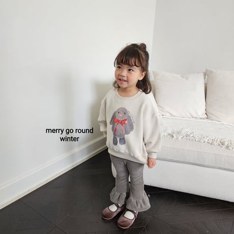 merrygoround/13. Dolly ribbon man-to-man XS-2XL
