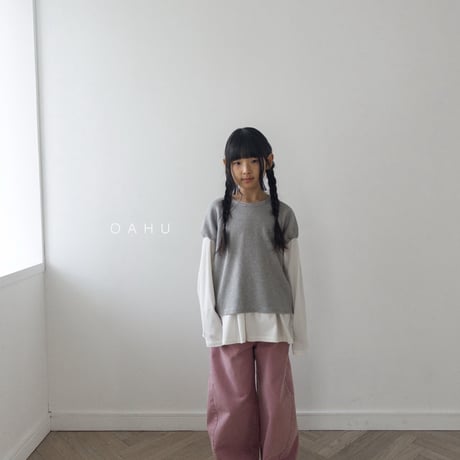 oahu/23. mini waffle T-shirt JS-JXL