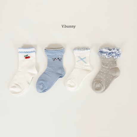vbunny/70. cherni socks set M(130-150)-XL(180-210)