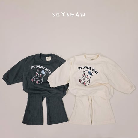 soybean/95. bear knit updown set XS-XL