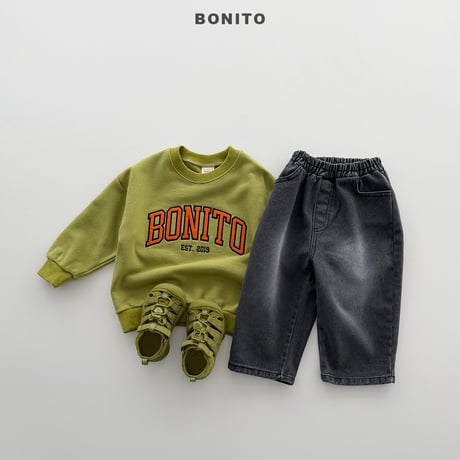 bonito/58. bonny patch embroidery man-to-man JS-JM