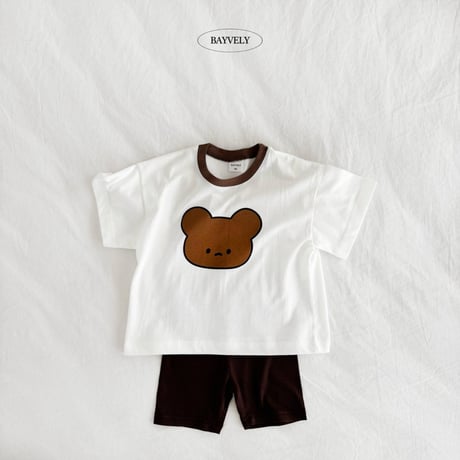bayvely/15. rabbit bear half t T-shirt XS-XL