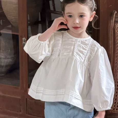 aiai/33. white bubble blouse 90-130