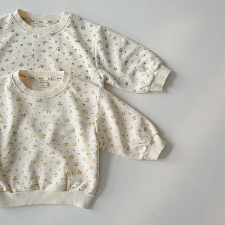 thebeige/8. Flower waffle sweatshirt XXS-L