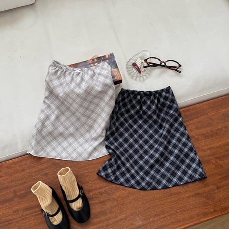 matilda/64. check ribbon skirt 15-19