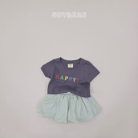 soybean/48. plan ) happy semmi crop half t T-shirt XS-XL