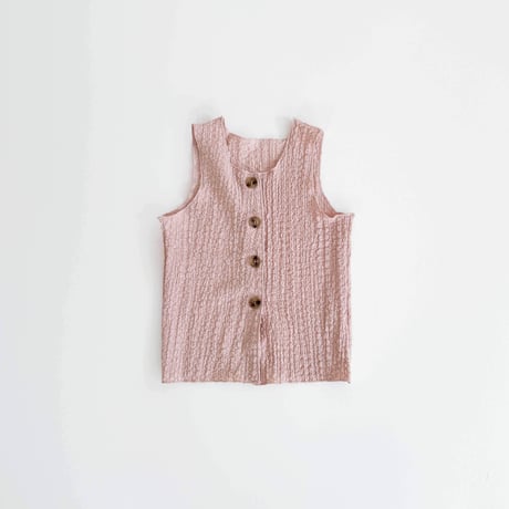 urbanrabbit/37. Crinkle Button Sleeveless Top JS-JM