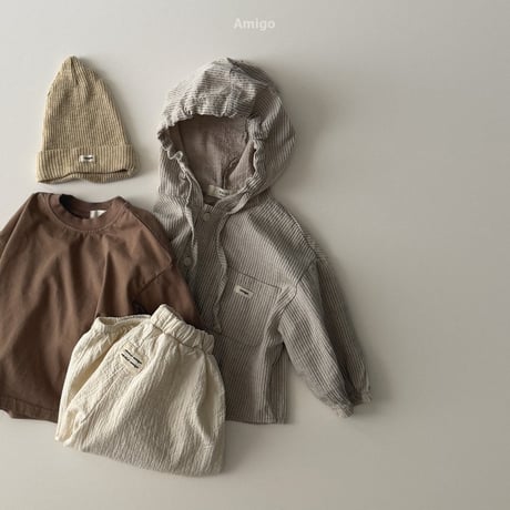 amigo/50. pin tuck natural pants XS-XL