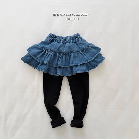 melikey/68. denim kangkang skirt leggings JS-JM