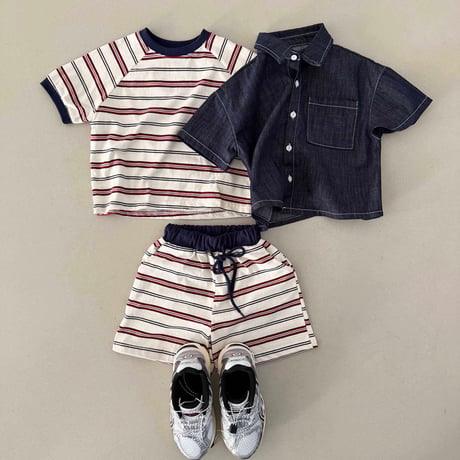 heydo/55. half t denim shirt S-XL