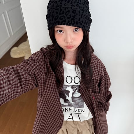 comma/24. check shirt 160-170