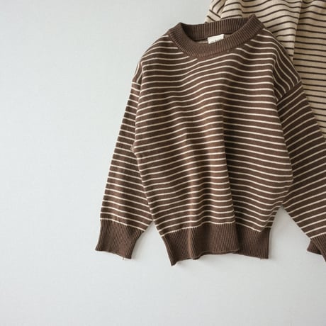 thebeige/9. Round stripe knit XXS-L