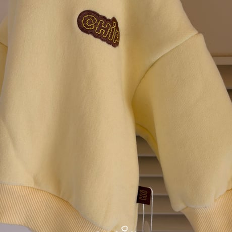 chip/9. embroidery hood man-to-man 1(12-18M)-5(6Y)