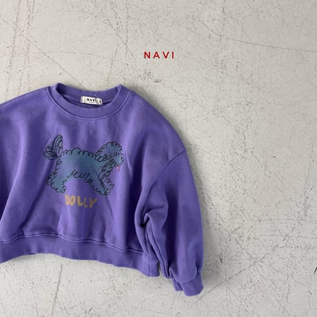 navi/25. dolri crop man-to-man S-XL