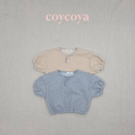 coycoya/2. dot button T-shirt S-2XL