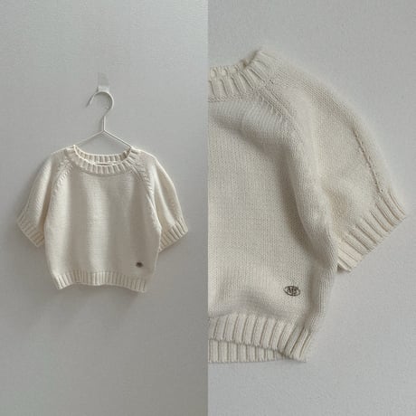 minirobe/10. emblem 3/4 Sleeve Knit  S-XL