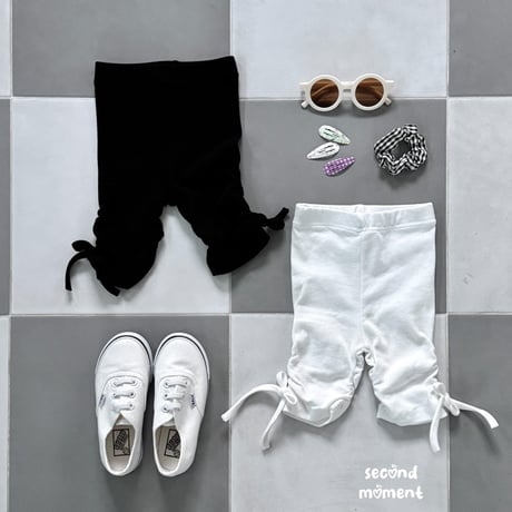 secondmoment/18. ribbon shirring leggings JS-JL