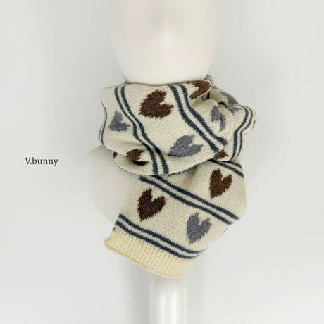 vbunny/29. two two heart muffler FREE(130CM_18CM)