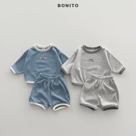 bonito/127. knit waffle set 6M-18M
