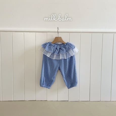 milkbalm/26. check fril pants XS-XL