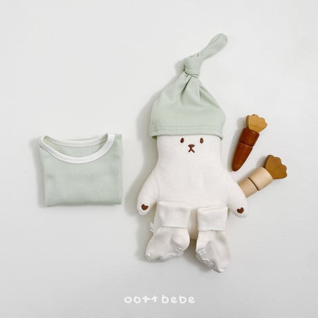 oottbebe/54. french ailet suit ( suit kokji hat ) set S(0-6M)-M(6-12M)