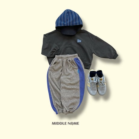 middlename/23. ss two color hood T-shirt JS-JM