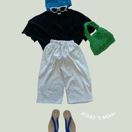 mikki/103. check jijimi long pants ADULT