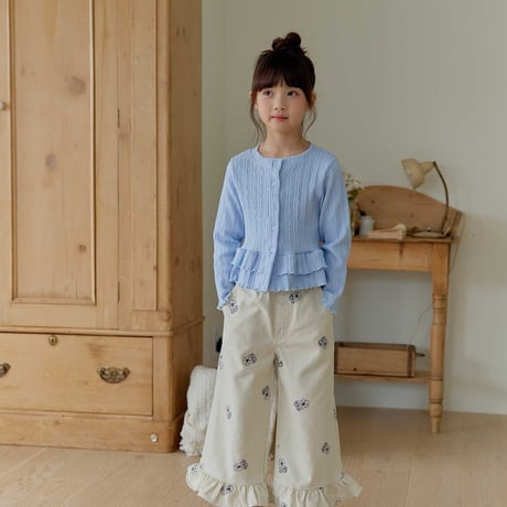 melikey/56. two two fril cardigan JS-JM