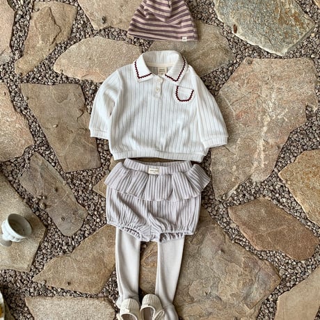 bebeholic/38. Tiny collar T-shirt S(3-6M)-XL(18-24M)