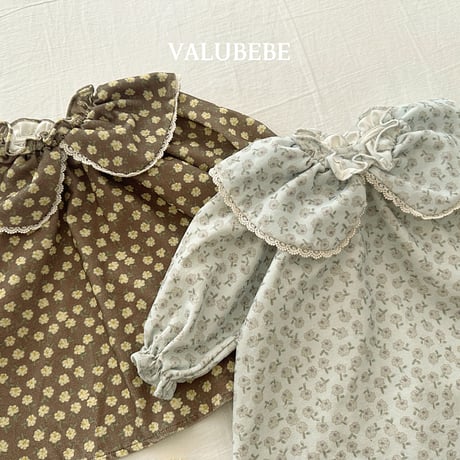 valubebe/42. color flower corduroy one-piece 6M-S