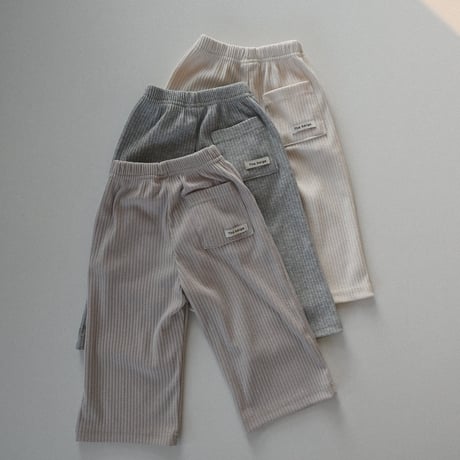 thebeige/24. SS Ribbed wide pants XXS-L