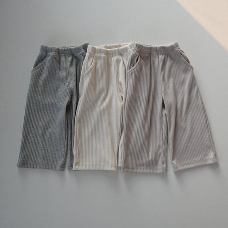 thebeige/24. SS Ribbed wide pants XXS-L