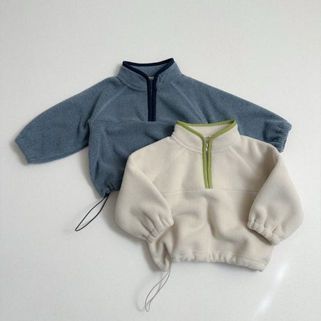 minirobe/38. Two-tone fleece half zip S-XL