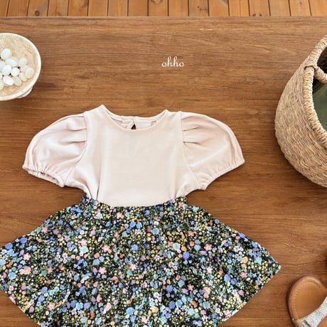 ohho/9. vanilla puff half t T-shirt S-2XL
