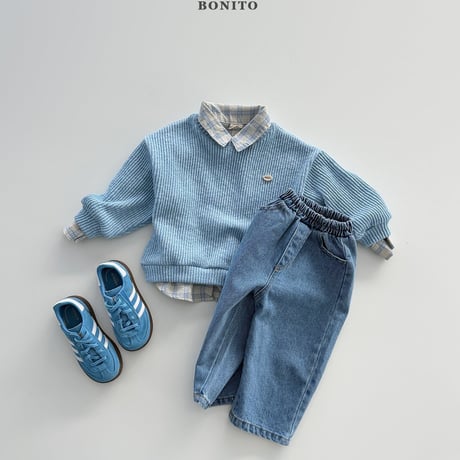 bonito/12. plan knit man-to-man JS-JM