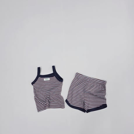 soybean/177. plan ) windy stripe updown set XS-XL
