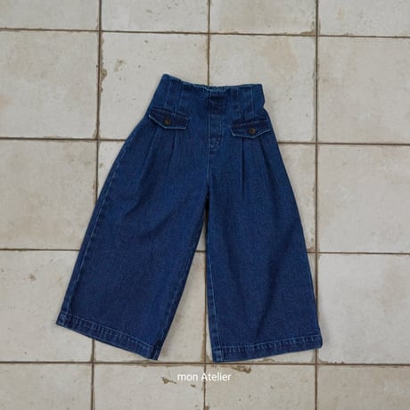 monatelier/3. flap denim pants S-2XL