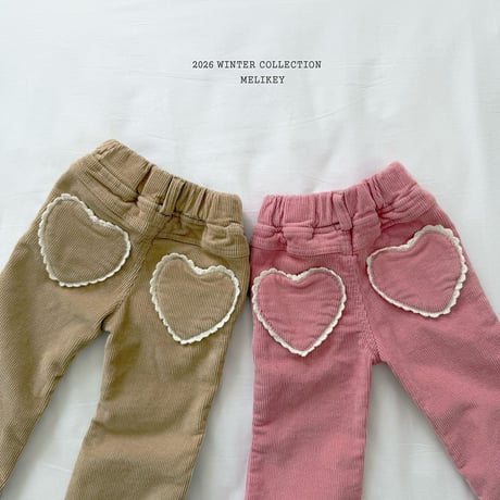 melikey/49. corduroy heart boots cut XS-XL