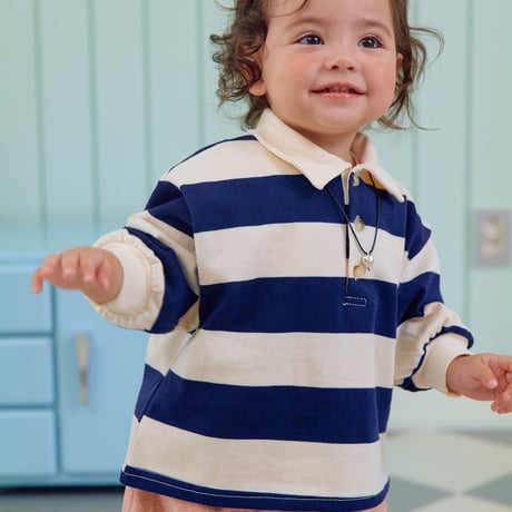 oottbebe/38. play rugby collar T-shirt XS(0-1Y)-XL(4-5Y)