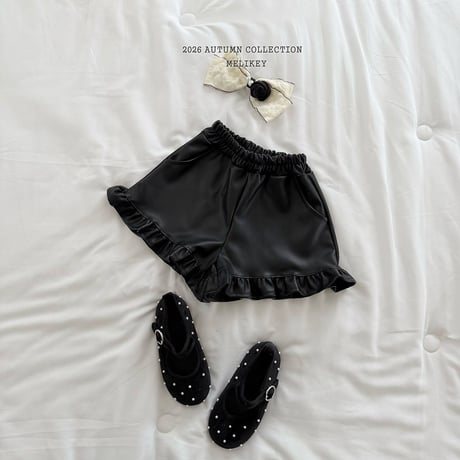 melikey/65. leather fril half pants XS-XL