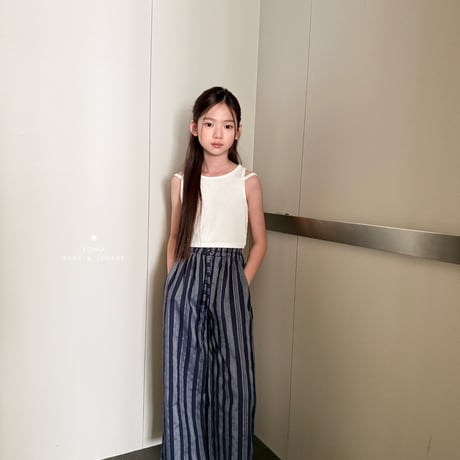 comma/223. crop two line sleeveless 110-130