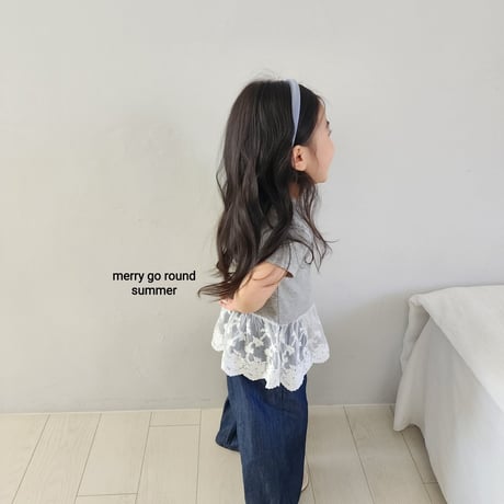 merrygoround/20. lace T-shirt XS-2XL