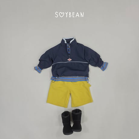 soybean/34. plan ) wind half zipup XS-XL
