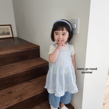 merrygoround/15. snow flower sleeveless one-piece XS-2XL