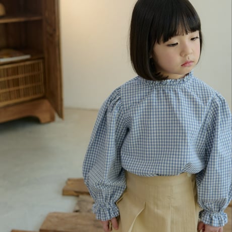 monatelier/22. check fril blouse S-2XL