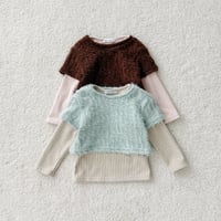 urbanrabbit/50. Check & Hairy Layered Set XS-XL