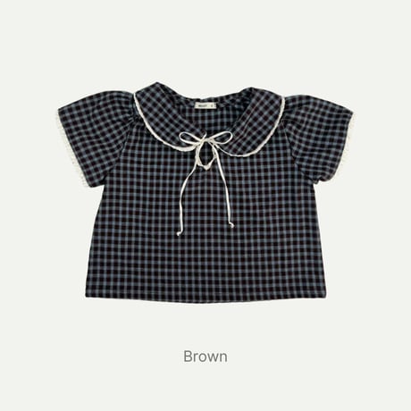 bellot/29. loe check blouse S-XL