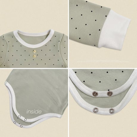oottbebe/9. (bebe) shushu dot suit S(0-6M)-M(6-12M)