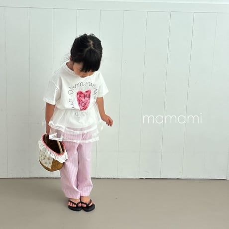 mamami/42. drawing heart T-shirt JS-JL
